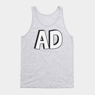 Film Crew On Set - AD - White Text - Front Tank Top